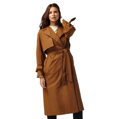 Tan unlined trench coat